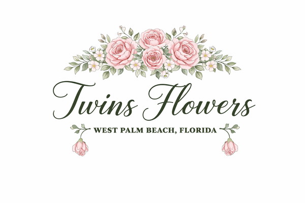 Twins Balloons & Flowers