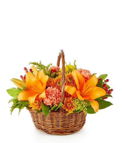 Fall Harvest Woven Basket - Same-Day Flower Delivery Boynton Beach, FL